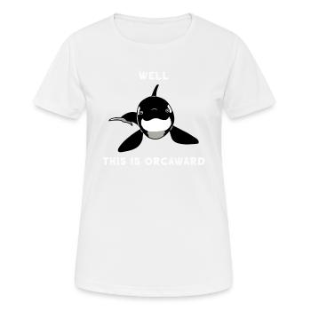 Orca Schwertwal Killerwal Raubtier Meerestier - Frauen T-Shirt atmungsaktiv - Weiß - Vorne - AI Model Female 172 dark (172cm)