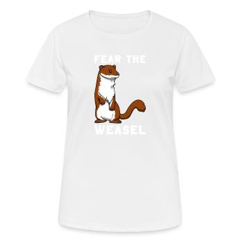 Wiesel Marder Frettchen Wildtiere Natur Geschenk - Frauen T-Shirt atmungsaktiv - Weiß - Vorne - AI Model Female 172 dark (172cm)