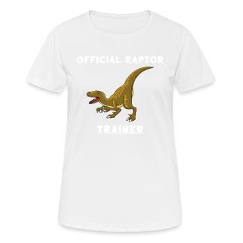 Dinosaur Raptor Raptors Reptiles paleontologist - Women's Breathable T-Shirt - white - Front - AI Model Female 172 dark (172cm)
