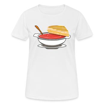 Soupe tomate tomate soupe repas repas - T-shirt respirant Femme - blanc - Devant - AI Model Female 172 dark (172cm)