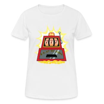 Slot Machine Slot Casino Gambling Gift - T-shirt respirant Femme - blanc - Devant - AI Model Female 172 dark (172cm)