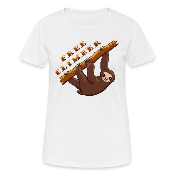 Kletterer Faultier Klettern Reisen Wild Camper - Frauen T-Shirt atmungsaktiv - Weiß - Vorne - AI Model Female 172 dark (172cm)