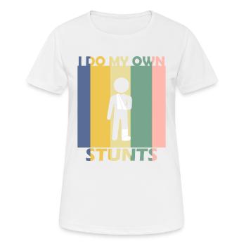 Gebrochener Arm Knochen Genesung Verletzung - Frauen T-Shirt atmungsaktiv - Weiß - Vorne - AI Model Female 172 dark (172cm)