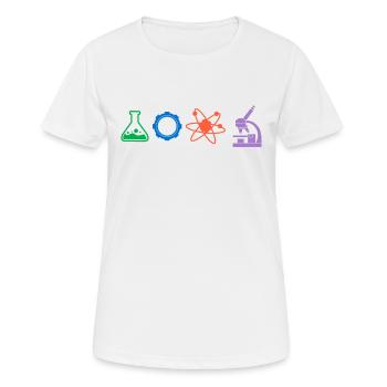 Chimie Molécule Chimique Chimique Science Laboratoire Élément - T-shirt respirant Femme - blanc - Devant - AI Model Female 172 dark (172cm)