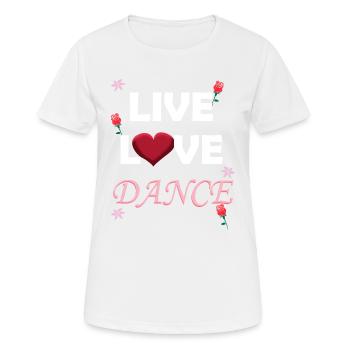Danseur Danse Musique Ballet Cours de danse - T-shirt respirant Femme - blanc - Devant - AI Model Female 172 dark (172cm)