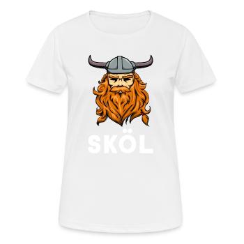 Cadeau Nordique Viking Islande Berserker Sköl - T-shirt respirant Femme - blanc - Devant - AI Model Female 172 dark (172cm)