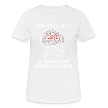 Bike driving brain biker gift cycling cycling - Women's Breathable T-Shirt - white - Front - AI Model Female 172 dark (172cm)