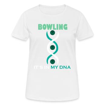 ADN bowling bowling sport chapeau melon Pin cadeau - T-shirt respirant Femme - blanc - Devant - AI Model Female 172 dark (172cm)