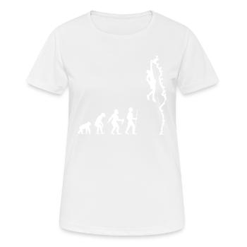 Climbing bouldering sport climbing mountains gift - Women's Breathable T-Shirt - white - Front - AI Model Female 172 dark (172cm)