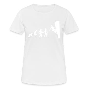 Climbing bouldering sport climbing mountains gift - Women's Breathable T-Shirt - white - Front - AI Model Female 172 dark (172cm)