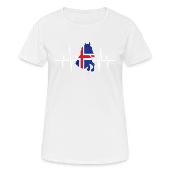 Cheval islandais Tölt poney islandais - T-shirt respirant Femme - blanc - Devant - AI Model Female 172 dark (172cm)