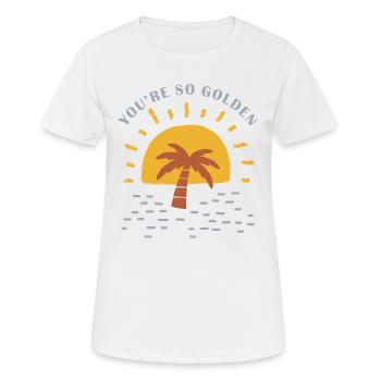 Tu es tellement doré - graphique du désert de soleil - T-shirt respirant Femme - blanc - Devant - AI Model Female 172 dark (172cm)