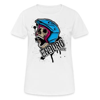 Enduro tour - T-shirt respirant Femme - blanc - Devant - AI Model Female 172 dark (172cm)
