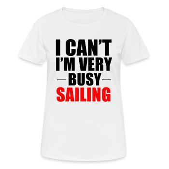 Navigation occupée - T-shirt respirant Femme - blanc - Devant - AI Model Female 172 dark (172cm)