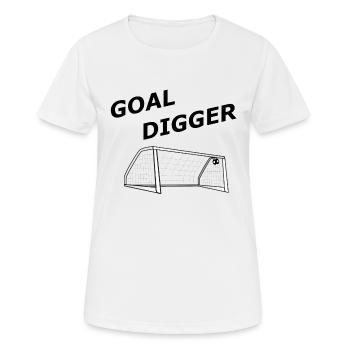 Creuseur de but - T-shirt respirant Femme - blanc - Devant - AI Model Female 172 dark (172cm)