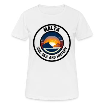 Malte - Soleil, mer et histoire - T-shirt respirant Femme - blanc - Devant - AI Model Female 172 dark (172cm)