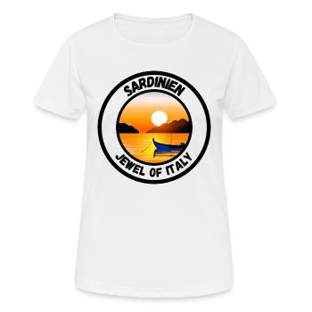 Sardinien - Jewel of Italy - Frauen T-Shirt atmungsaktiv - Weiß - Vorne - AI Model Female 172 dark (172cm)