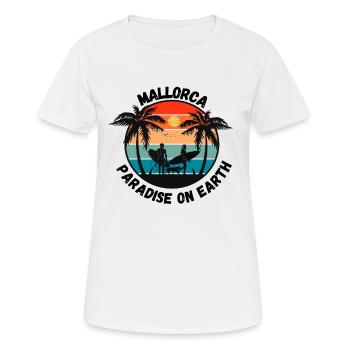 Mallorca - Paradise on Earth - Women's Breathable T-Shirt - white - Front - AI Model Female 172 dark (172cm)