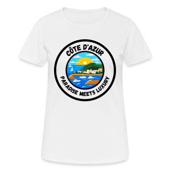 Côte d'Azur - Paradise meets Luxury - Women's Breathable T-Shirt - white - Front - AI Model Female 172 dark (172cm)