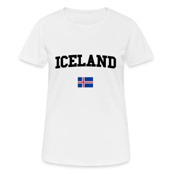 ISLANDE - T-shirt respirant Femme - blanc - Devant - AI Model Female 172 dark (172cm)