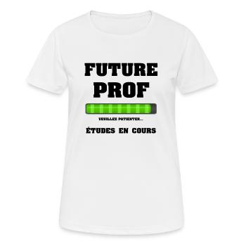 FUTURE PROF - T-shirt respirant Femme - blanc - Devant - AI Model Female 172 dark (172cm)