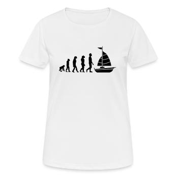 SEGELENTWICKLUNG - Frauen T-Shirt atmungsaktiv - Weiß - Vorne - AI Model Female 172 dark (172cm)