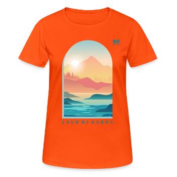 Garda View, New Home - Women's Breathable T-Shirt - neon orange - Front - AI Model Female 172 dark (172cm)