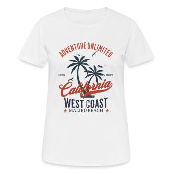 Malibu Californie Paradis des surfeurs - T-shirt respirant Femme - blanc - Devant - AI Model Female 172 dark (172cm)