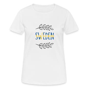Sweden schwedisch Herkunft Geschenk - Frauen T-Shirt atmungsaktiv - Weiß - Vorne - AI Model Female 172 dark (172cm)