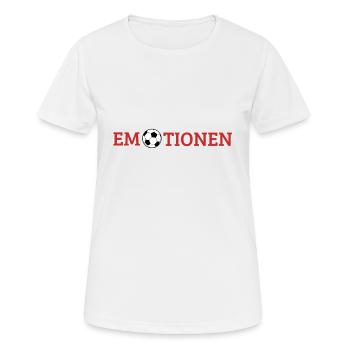 Fussball Emotionen Leidenschaft Geschenk - Frauen T-Shirt atmungsaktiv - Weiß - Vorne - AI Model Female 172 dark (172cm)