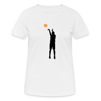 Cadeau silhouette silhouette lancer - T-shirt respirant Femme - blanc - Devant - AI Model Female 172 dark (172cm)