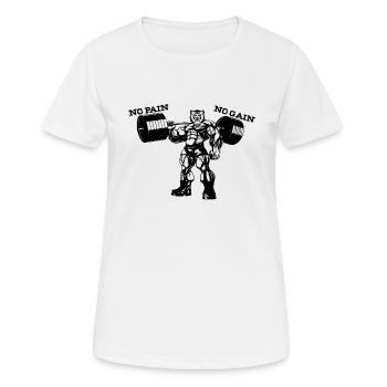 No Pain No Gain Gift - Women's Breathable T-Shirt - white - Front - AI Model Female 172 dark (172cm)