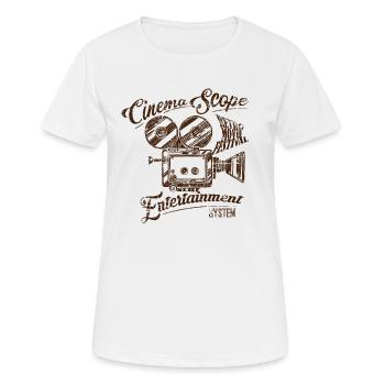 Cadeau de cinéma opérateur cinéma caméraman - T-shirt respirant Femme - blanc - Devant - AI Model Female 172 dark (172cm)