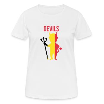 Belgien Fussball National Geschenk - Frauen T-Shirt atmungsaktiv - Weiß - Vorne - AI Model Female 172 dark (172cm)