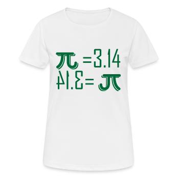 Pi 3,14 Pi Day cadeau - T-shirt respirant Femme - blanc - Devant - AI Model Female 172 dark (172cm)