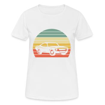 Classic Vintage Car V8 Muscle Car Geschenk - Frauen T-Shirt atmungsaktiv - Weiß - Vorne - AI Model Female 172 dark (172cm)