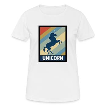 Mythisch Einhorn Unicorn Geschenk - Frauen T-Shirt atmungsaktiv - Weiß - Vorne - AI Model Female 172 dark (172cm)