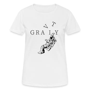 Cadeau de gravité astronaute - T-shirt respirant Femme - blanc - Devant - AI Model Female 172 dark (172cm)