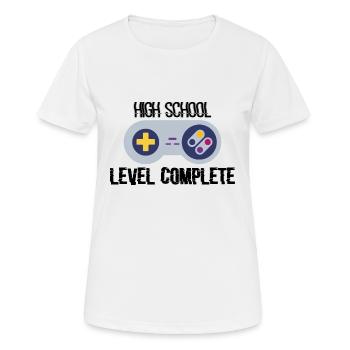 Highschool Gamer Online Abschluss Spruch Geschenk - Frauen T-Shirt atmungsaktiv - Weiß - Vorne - AI Model Female 172 dark (172cm)