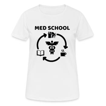 Studying medicine student coffee gift - Women's Breathable T-Shirt - white - Front - AI Model Female 172 dark (172cm)