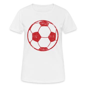 Cadeau ballon de foot - T-shirt respirant Femme - blanc - Devant - AI Model Female 172 dark (172cm)