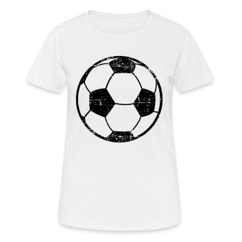 Cadeau ballon de foot - T-shirt respirant Femme - blanc - Devant - AI Model Female 172 dark (172cm)