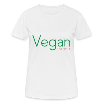 Vegan Fleischfrei Spruch Veganer Geschenk - Frauen T-Shirt atmungsaktiv - Weiß - Vorne - AI Model Female 172 dark (172cm)