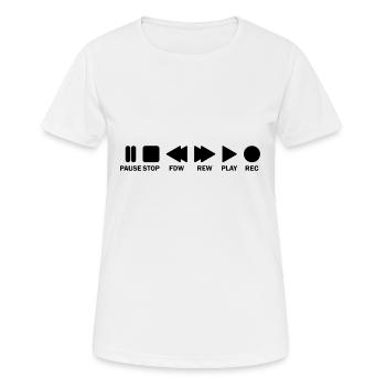 Musik musikalische Symbole Geschenk - Frauen T-Shirt atmungsaktiv - Weiß - Vorne - AI Model Female 172 dark (172cm)
