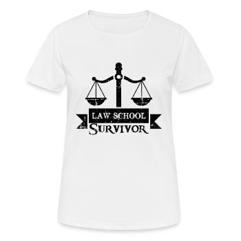 Cadeau de survivant d'école de droit - T-shirt respirant Femme - blanc - Devant - AI Model Female 172 dark (172cm)