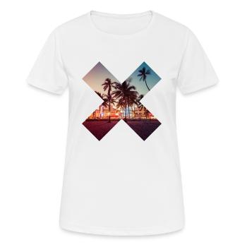 Malibu Travel Sommer Urlaub Geschenk - Frauen T-Shirt atmungsaktiv - Weiß - Vorne - AI Model Female 172 dark (172cm)