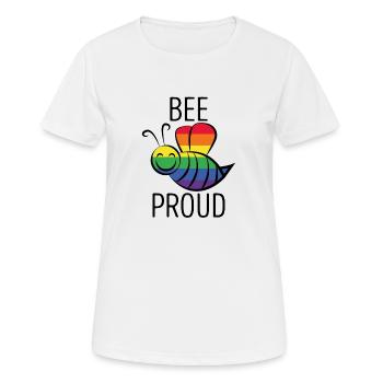 Bee Proud lgbt gift - Women's Breathable T-Shirt - white - Front - AI Model Female 172 dark (172cm)