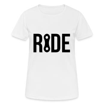 Ride Bicycle Bike Bike Gift - Women's Breathable T-Shirt - white - Front - AI Model Female 172 dark (172cm)