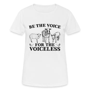 Soyez la voix du cadeau pour la protection des animaux sans voix - T-shirt respirant Femme - blanc - Devant - AI Model Female 172 dark (172cm)