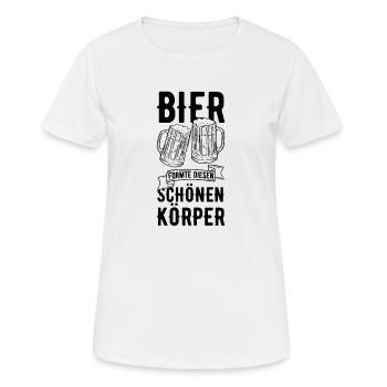 Bier formte diesen schönen Körper Geschenk - Frauen T-Shirt atmungsaktiv - Weiß - Vorne - AI Model Female 172 dark (172cm)